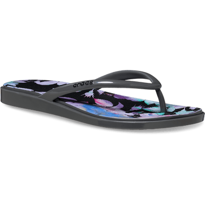 Miami Round Toe Dark Floral Flip | Crocs on sale