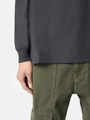 21857 ORGANIC COTTON JERSEY 'FISSATO' EFFECT Slim Fit Long Sleeve T-Shirt