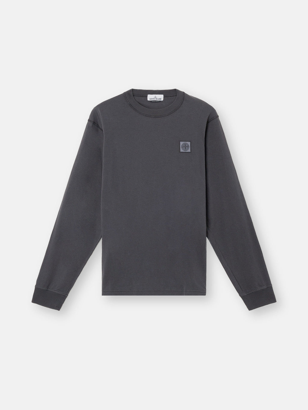 21857 ORGANIC COTTON JERSEY 'FISSATO' EFFECT Slim Fit Long Sleeve T-Shirt