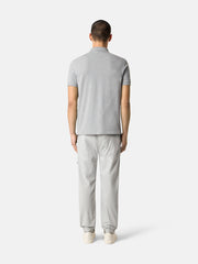 2200005 95% ORGANIC COTTON / 5% ELASTANE PIQUÉ Slim-fit short-sleeve polo shirt with Compass patch