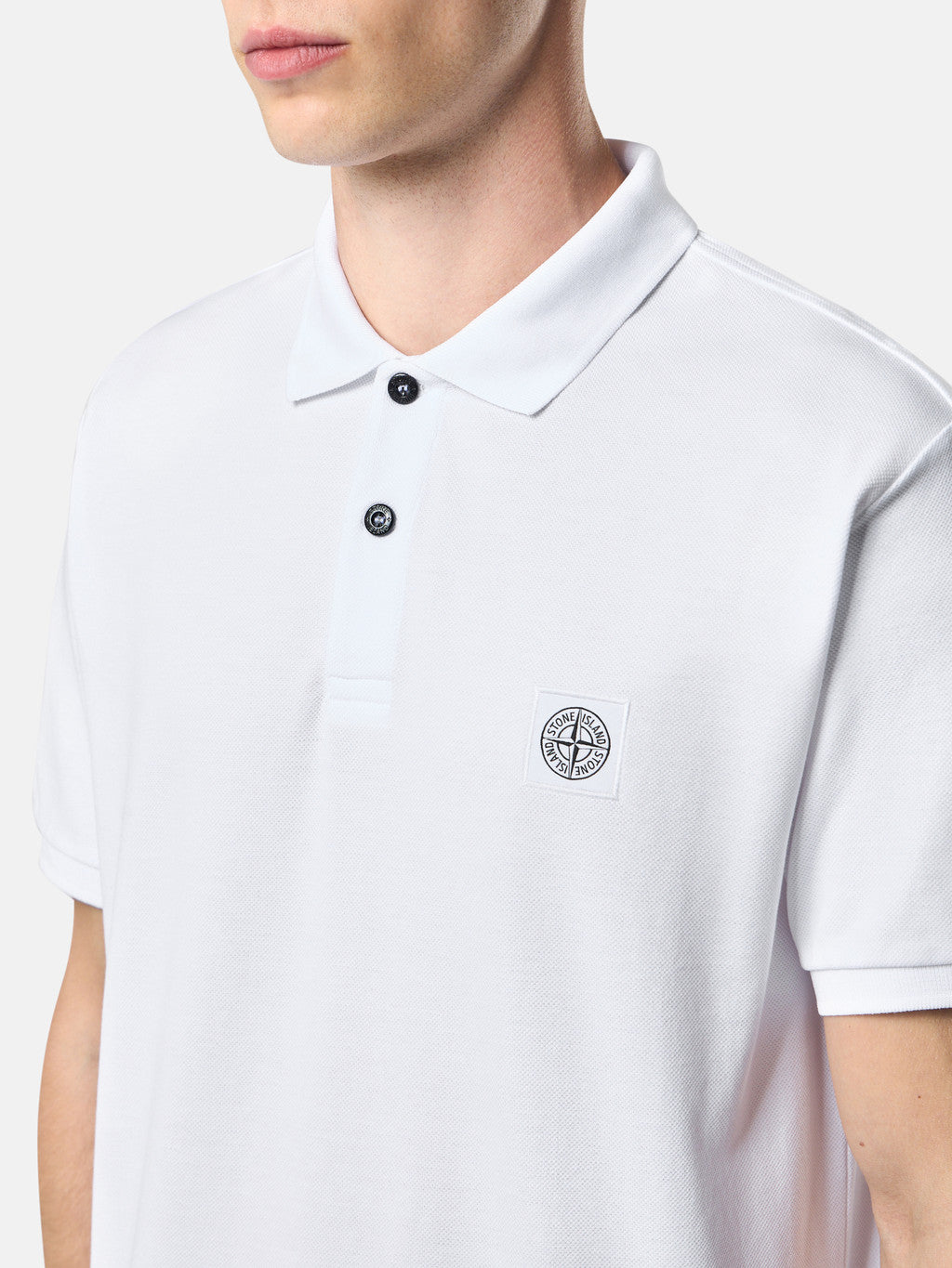 2200009 50/2 ORGANIC COTTON PIQUÉ Regular-fit short-sleeve polo shirt with Compass patch