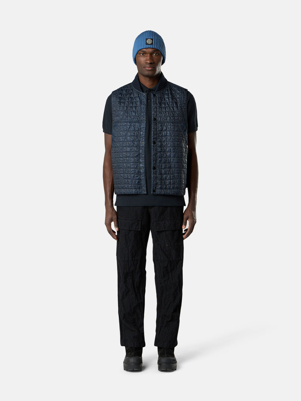 2200009 50/2 ORGANIC COTTON PIQUÉ Regular-fit short-sleeve polo shirt with Compass patch