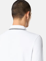 22002SL ORGANIC COTTON ELASTANE PIQUÉ Slim fit long sleeve polo shirt with Compass patch