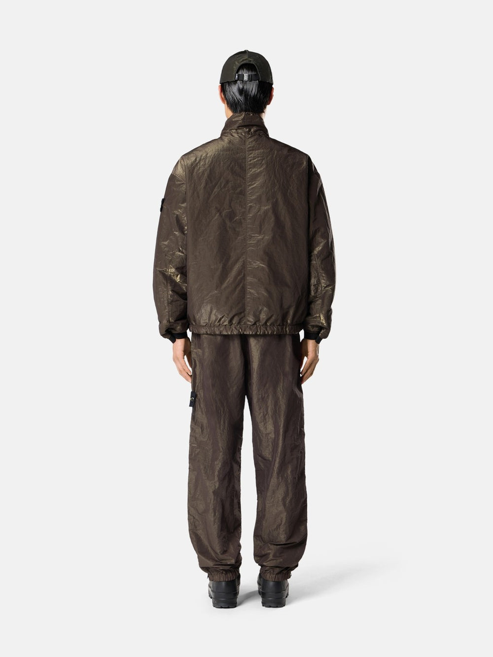 3100001 NYLON METAL COLOUR WEFT Loose-fit jogger trousers_Year of the Horse '026