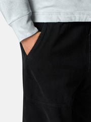 3100005 ORGANIC PANAMA COTTON 'OLD' EFFECT Loose-fit cargo trousers with elasticated waistband