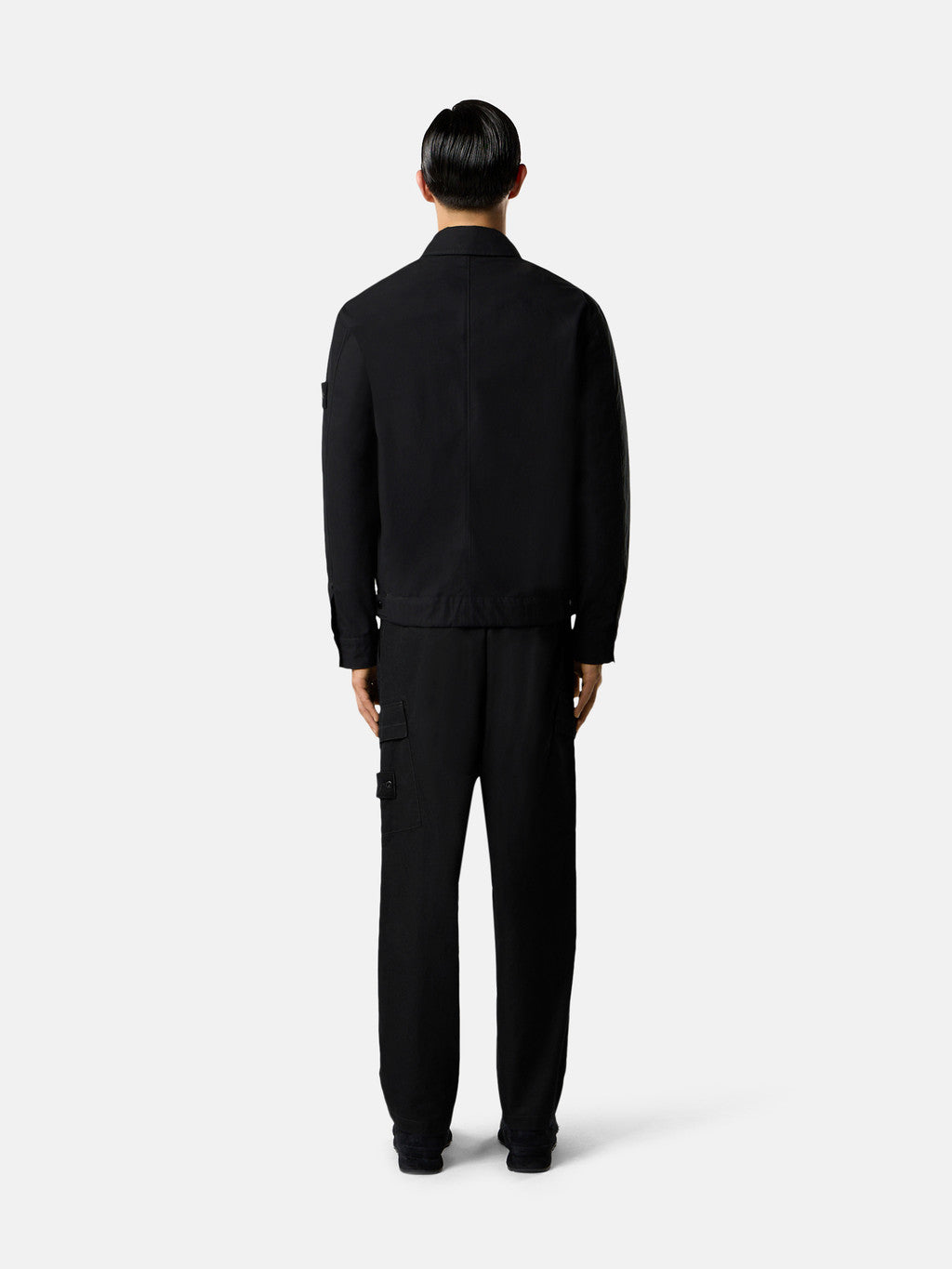 3100019 WEATHERPROOF COTTON CANVAS_STONE ISLAND GHOST Regular-fit cargo trousers with natural weather protection