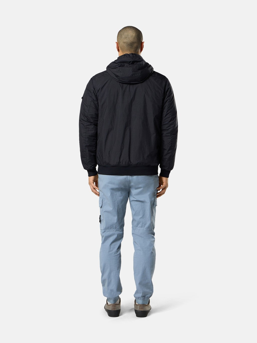 3100031 STRETCH ORGANIC COTTON TWILL Regular-tapered-fit cargo trousers with drawstring waistband