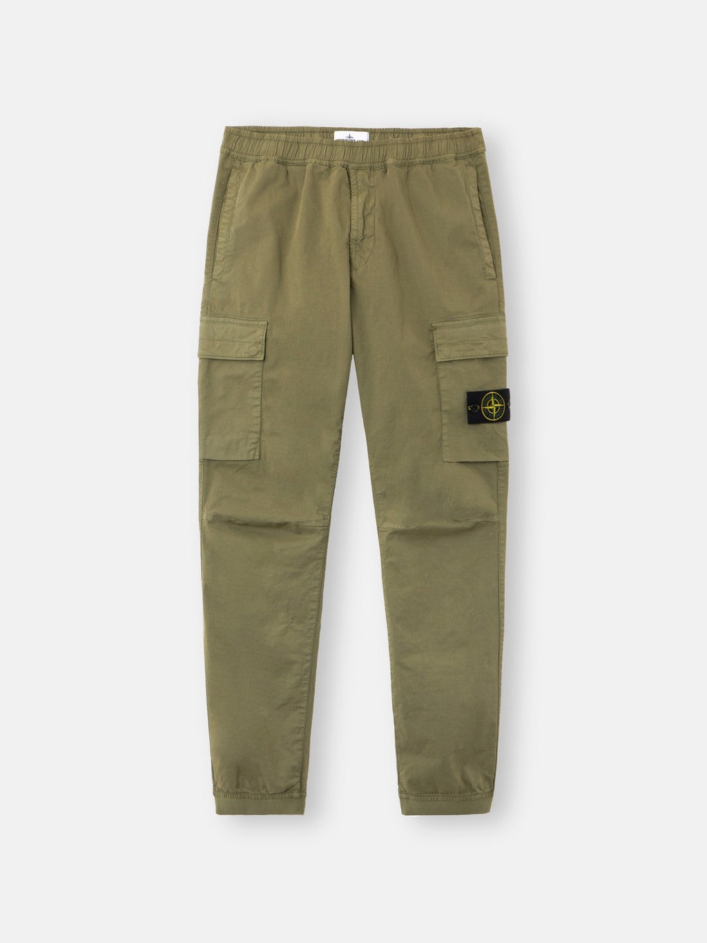 3100031 STRETCH ORGANIC COTTON TWILL Regular-tapered-fit cargo trousers with drawstring waistband