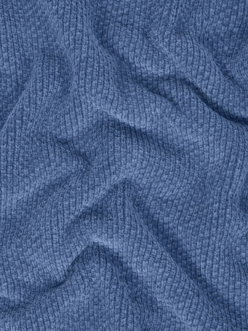 5100005 MOSS STITCH COTTON CHENILLE Mock neck jumper with ribbed trims