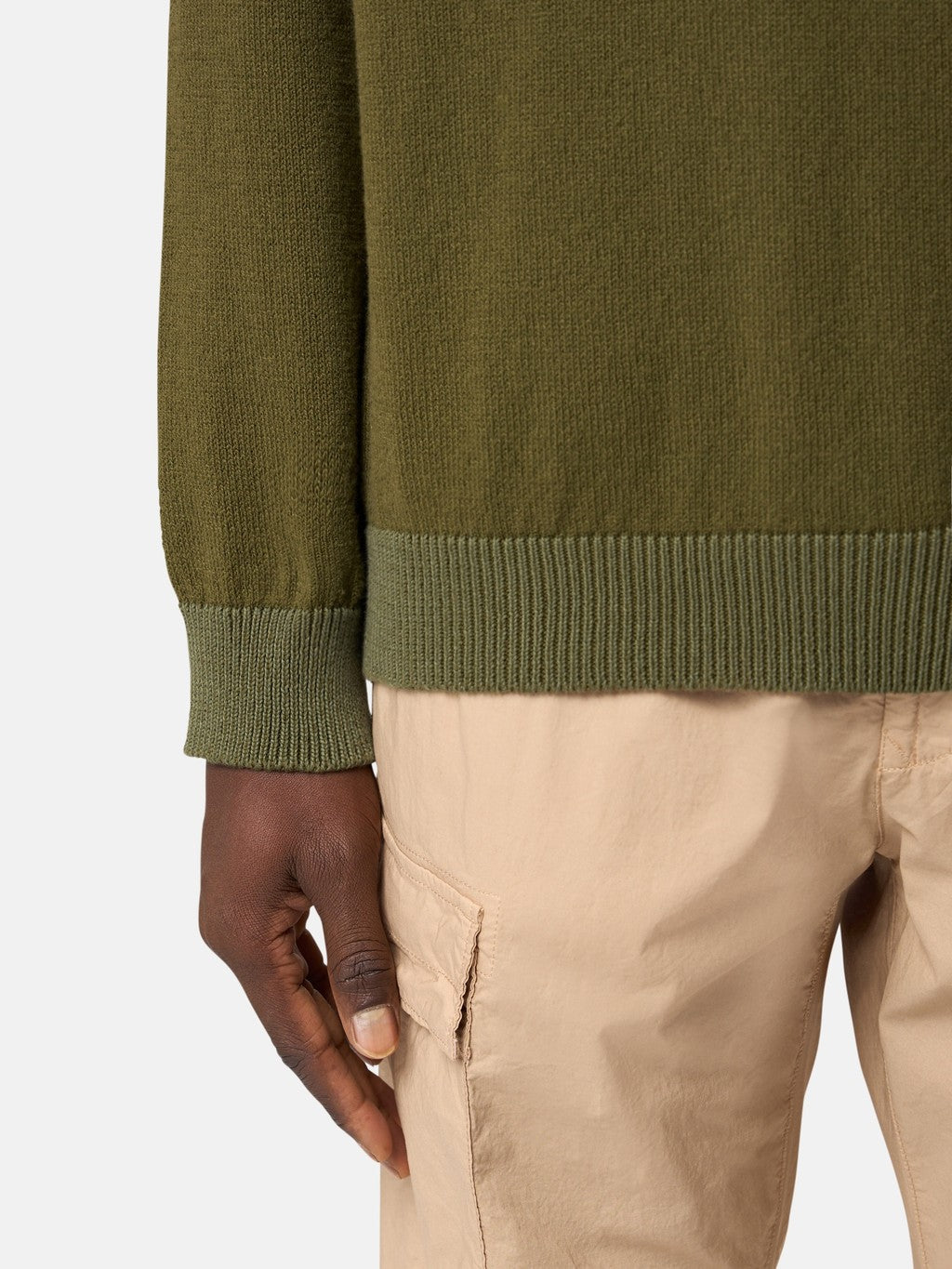 5100013 RAW HAND ORGANIC COTTON Loose-fit crewneck jumper