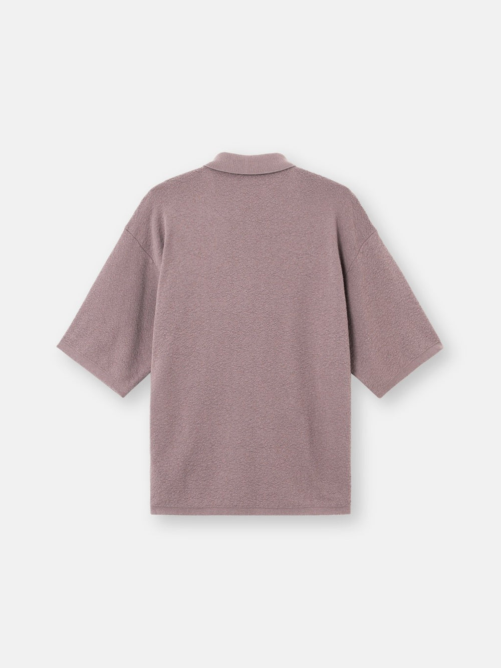 5100021 LIGHT RAW HAND ORGANIC COTTON Oversized-fit short-sleeve polo with zip