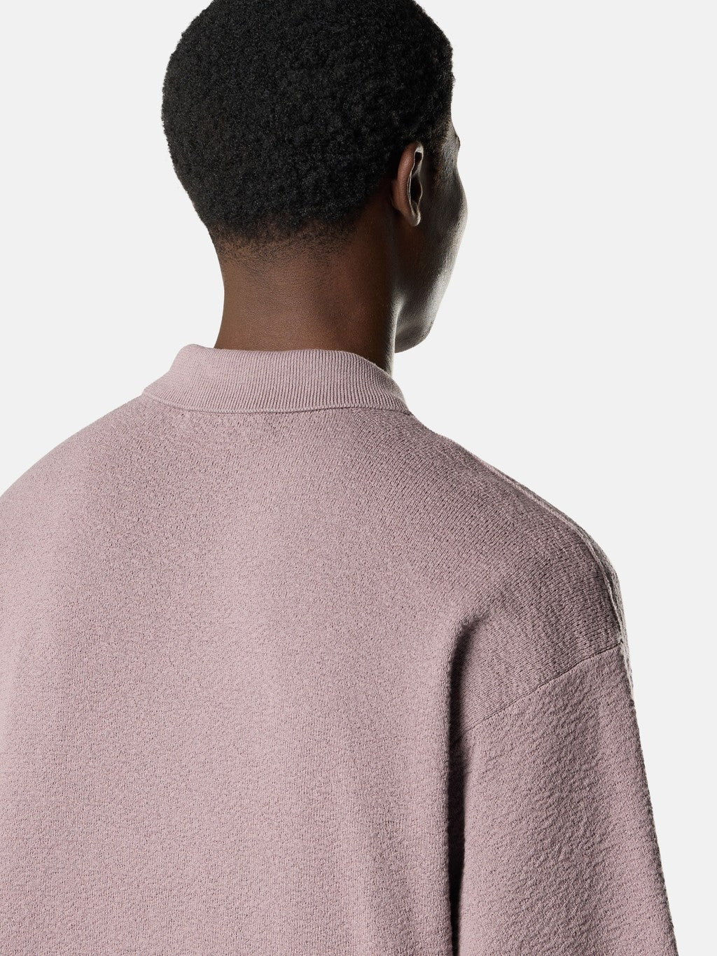 5100021 LIGHT RAW HAND ORGANIC COTTON Oversized-fit short-sleeve polo with zip