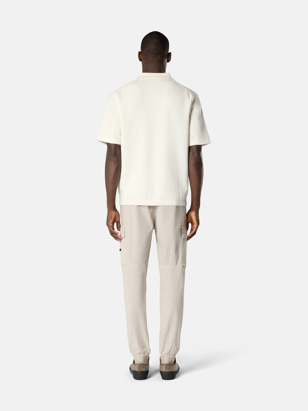 5100030 MICRO STITCH SOFT ORGANIC COTTON Loose-fit short-sleeve polo with Compass patch