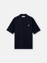 5100030 MICRO STITCH SOFT ORGANIC COTTON Loose-fit short-sleeve polo with Compass patch