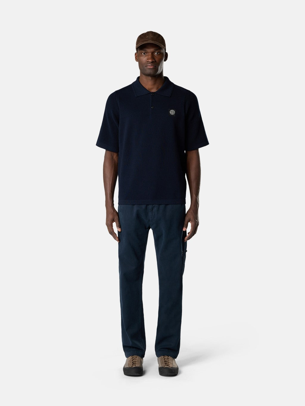 5100030 MICRO STITCH SOFT ORGANIC COTTON Loose-fit short-sleeve polo with Compass patch