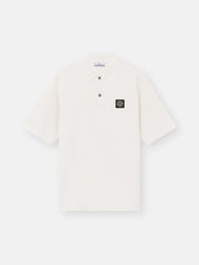 5100030 MICRO STITCH SOFT ORGANIC COTTON Loose-fit short-sleeve polo with Compass patch