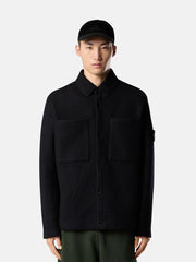 5100058 FELTED RWS WOOL Button-up shirt with chest pockets and snap fastening