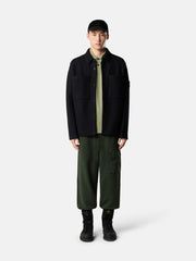 5100058 FELTED RWS WOOL Button-up shirt with chest pockets and snap fastening