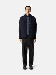 5100058 FELTED RWS WOOL Button-up shirt with chest pockets and snap fastening