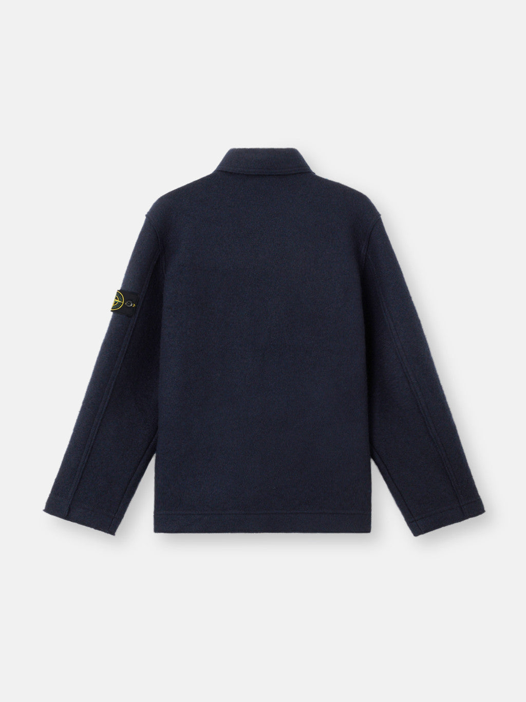 5100058 FELTED RWS WOOL Button-up shirt with chest pockets and snap fastening