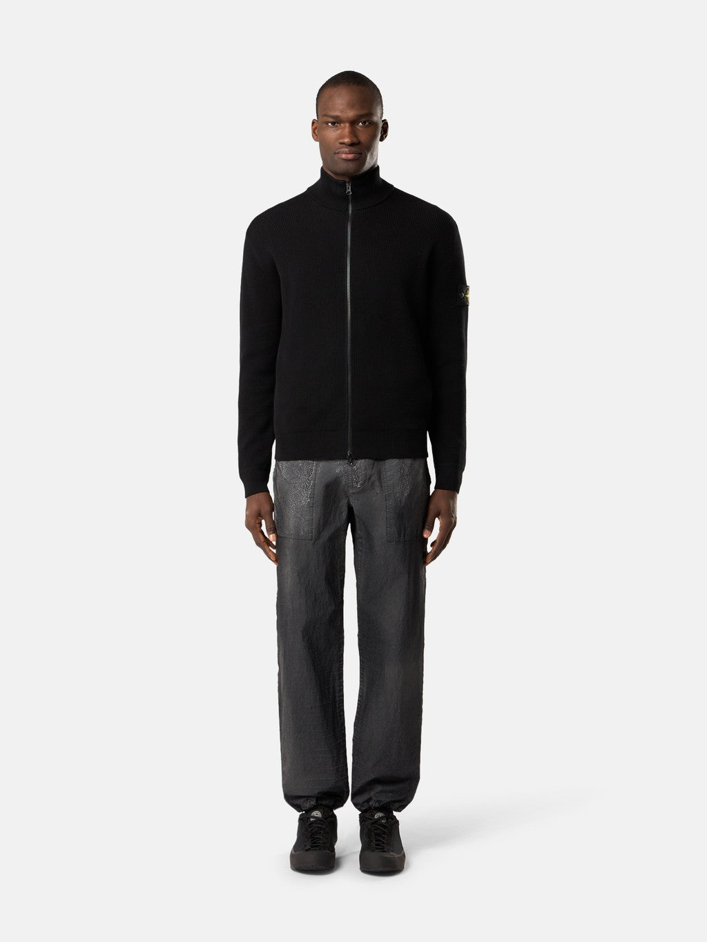 5100126 RIBBED SOFT ORGANIC COTTON Regular-fit zip-up jumper