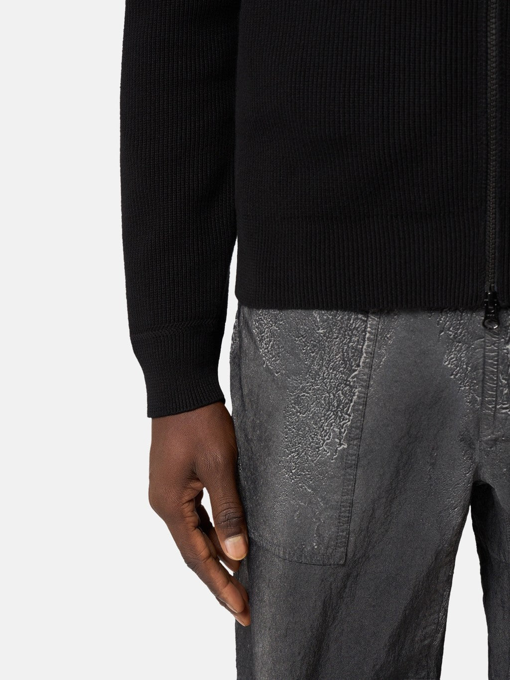 5100126 RIBBED SOFT ORGANIC COTTON Regular-fit zip-up jumper