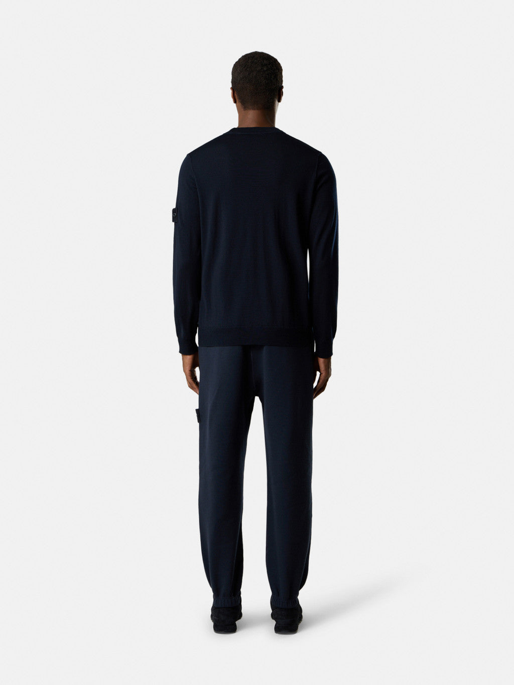 6200009 COTTON WOOL FLEECE_STONE ISLAND GHOST Regular-fit joggers with snap pockets and elasticated waistband