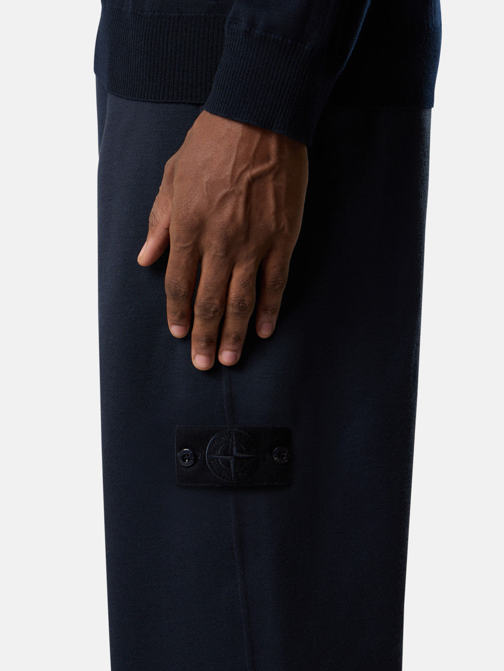 6200009 COTTON WOOL FLEECE_STONE ISLAND GHOST Regular-fit joggers with snap pockets and elasticated waistband