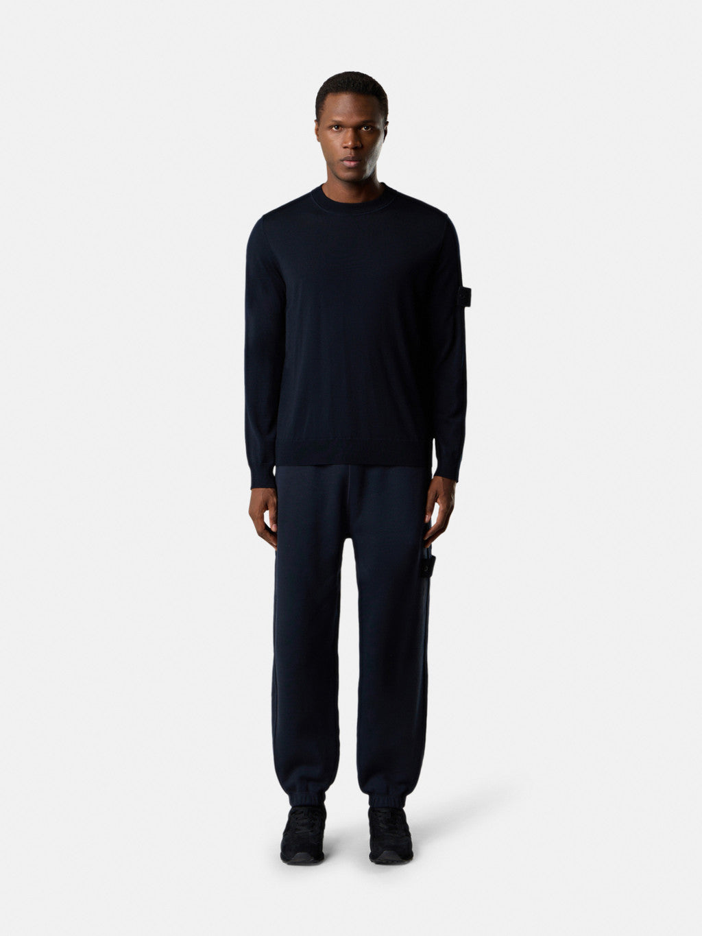 6200009 COTTON WOOL FLEECE_STONE ISLAND GHOST Regular-fit joggers with snap pockets and elasticated waistband