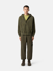 6200012 BRUSHED ORGANIC COTTON FLEECE Regular-fit joggers with pockets and elasticated cuffs