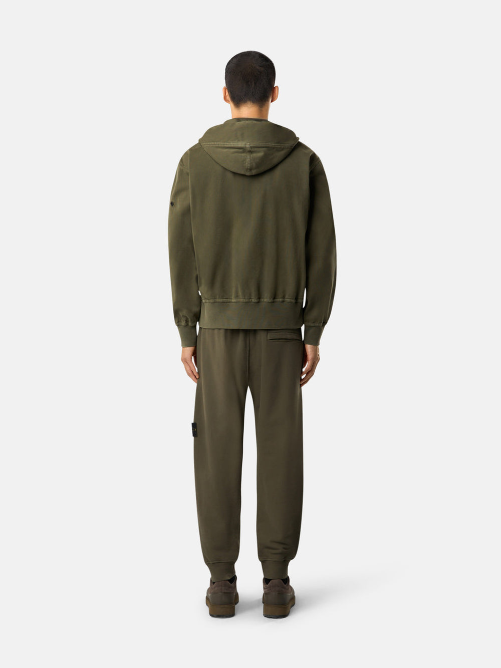 6200012 BRUSHED ORGANIC COTTON FLEECE Regular-fit joggers with pockets and elasticated cuffs