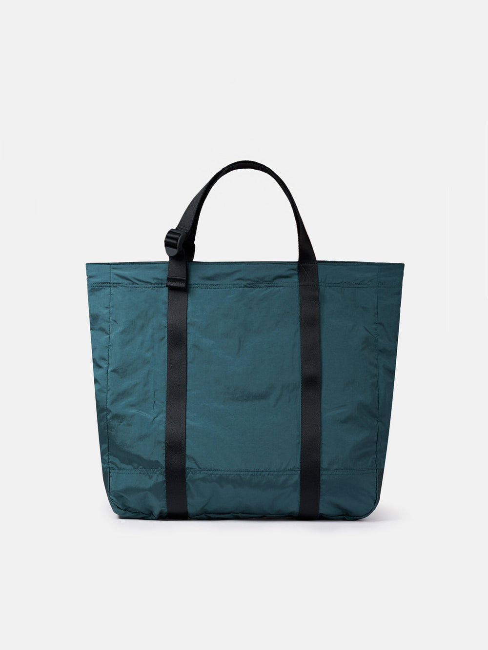 9200013 COATED NYLON METAL IN ECONYL® Tote bag with front zip pocket and ripstop lining