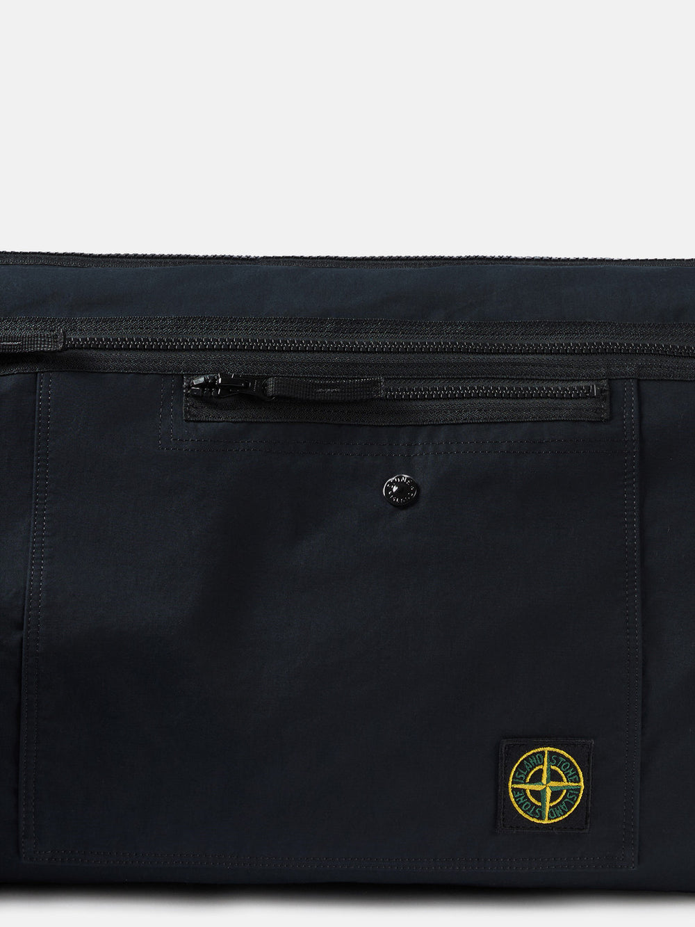 9200018 ALUMINIUM TELA Duffle bag with zip compartments and adjustable strap