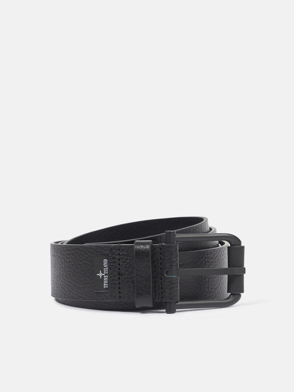 9300002 TUMBLED LEATHER Belt with matt metal buckle