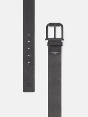 9300002 TUMBLED LEATHER Belt with matt metal buckle