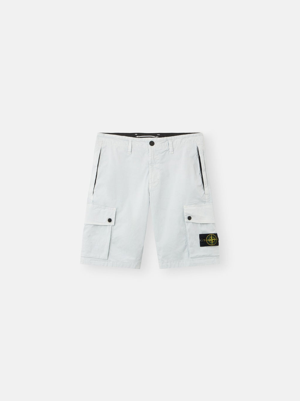 L100019 STRETCH ORGANIC COTTON TWILL Slim-fit cargo Bermuda shorts with zip pockets